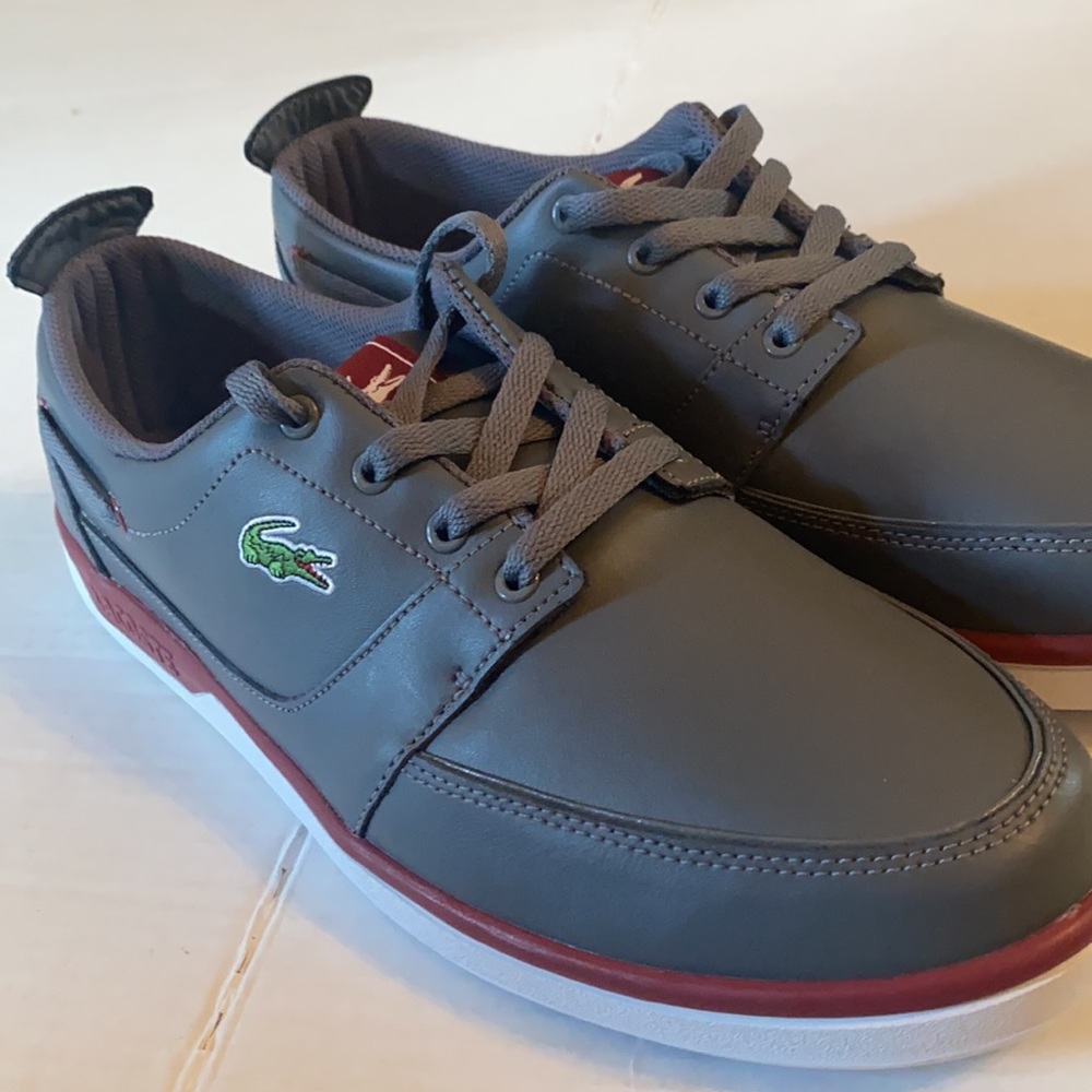 Grey Lacoste Shoes
